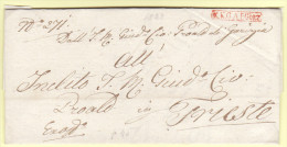 Österreich Austria Italy Triest Trieste 1826 Faltbrief Compl. Entire Letter With Red ´KKGAP Görz´ To Trieste (j04) - ...-1850 Prephilately