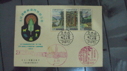 FDC China Chine Taiwan 1960 : 5th World Forestry Congress / Timber Exploitation - Lettres & Documents