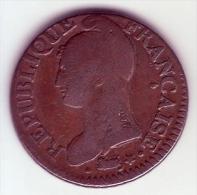 Dupré. 5 Centimes, Grand Module. An 5W - - 1795-1799 Directorio