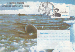 BELGICA ANTARCTIC EXPEDITION, A. DE GERLACHE, WHALE, SHIP, COVER STATIONERY, ENTIER POSTAL, 1997, ROMANIA - Spedizioni Antartiche