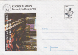 COMPUTERS, INTERNET, COVER STATIONERY, ENTIER POSTAL, 1998, ROMANIA - Informática