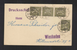 DR PK Infla Drucksache Wiesbaden Mit 10 Pf. MeF 1922 Gelaufen - Altri & Non Classificati