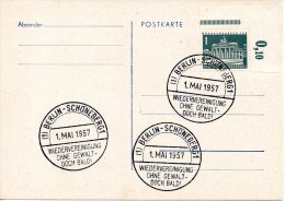 BERLIN. Carte Commémorative De 1957. Réunification. - Maschinenstempel (EMA)