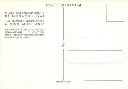 MUSEE OCEANOGRAPHIQUE DE MONACO . 1963 . LA PLONGEE SOUS MARINE A CINQ MILLE ANS . SOUCOUPE PLONGEANTE - Museo Oceanográfico