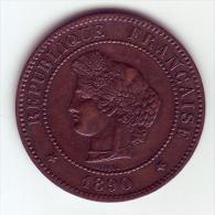 Cérès . 5 Centimes 1890 A . - 5 Centimes