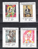 Cecoslovacchia   -    1986. Il Circo  Nei Quadri Artistici.  The Circus In Artistic Paintings.  Complete MNH Set - Circo