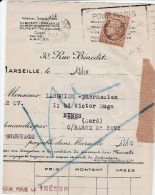 1946 - MAZELIN PERFORE De SILBERT ET RIPERT FRERES Sur LETTRE De MARSEILLE - Briefe U. Dokumente
