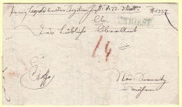 Austria Österreich Italy Triest Trieste 1822 Entire Letter Faltbrief Ex Offo ´V. TRIEST´ (j27) - ...-1850 Préphilatélie