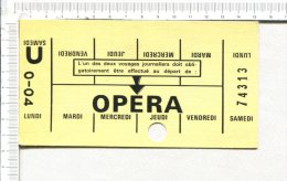 Série    METRO  6 -    Carte Façon     TICKET - Métro