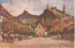 WEINHEIM A D Bergstrasse Markt Belebt Pferde Gespann Nonne Tauben Künstler Gelaufen Als Feldpost 18.11.1916 MOSBACH - Weinheim