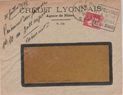 1934 - PAIX PERFORE / PERFIN C.L (CREDIT LYONNAIS) Avec DAGUIN De NIMES (GARD) Sur ENVELOPPE COMMERCIALE - Storia Postale