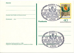 1978 Postkarte P125 "Tag Der Briefmarke"rug"Weltbewegu Ng Philatelie"  FDC Stempel "ESSEN1" Zie Scan(s) - Cartoline - Usati