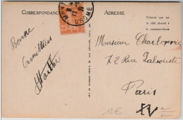 1931 - SEMEUSE PERFORE E.D.F Sur CARTE POSTALE PRIVEE De MONTELIMAR (DROME) - Storia Postale