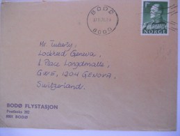 Norvege Lettre De Bodo 1971 Pour Geneve - Cartas & Documentos