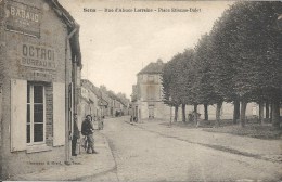 SENS : Rue D'Alsace Lorraine - Place Etienne Dolet - TRES RARE CPA - Courrier De 1963 - Sens