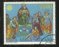 VATICANO VATIKAN VATICAN 1983 POSTA AEREA AIR MAIL ANNO MONDIALE COMUNICAZIONI MONDIAL YEAR COMMUNICATIONS L. 2000 USED - Posta Aerea