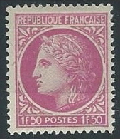 1945-47 FRANCIA CERERE CON ALLORO 1,50 F MH * - EDF139 - 1945-47 Cérès De Mazelin