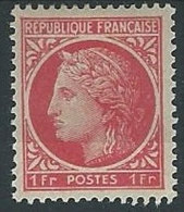 1945-47 FRANCIA CERERE CON ALLORO 1 F MH * - EDF139 - 1945-47 Cérès Van Mazelin