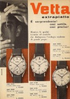 # VETTA OROLOGI HORLOGERIE 1950 Italy Advert Publicitè Reklame Orologio Montre Uhr Reloj Relojo Watch - Advertisement Watches