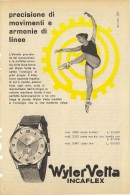 # WYLER VETTA INCAFLEX OROLOGI HORLOGERIE 1950 Italy Advert Publicitè Reklame Orologio Montre Uhr Reloj Relojo Watch - Advertisement Watches