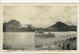 Carte Postale Ancienne République Centrafricaine - Haute Sanga. Arrivée D'un Bateau De Rivière à Nola - Central African Republic