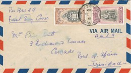 9674. Carta Aerea KINGSTON (Jamaica) 1951 To Port Spain - Jamaïque (...-1961)