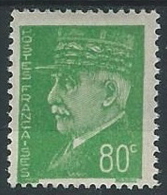 1941-42 FRANCIA MARESCIALLO PETAIN 80 CENT MH * - EDF149 - 1941-42 Pétain