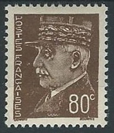 1941-42 FRANCIA MARESCIALLO PETAIN 80 CENT MH * - EDF149-2 - 1941-42 Pétain