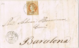 9678. Carta Entera VELEZ RUBIO (Almeria) 1860 A Barcelona - Lettres & Documents