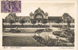 9680. Postal SAINT BRIEUC  1941. Gare Et Le Square - Covers & Documents