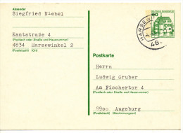 1981 Postkarte P124  Van Harsewinkel Naar Augsburg Zie Scan(s) - Postkarten - Gebraucht