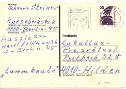 1977 Postkarte P98 Van Berlin 11 Naar Hilden  Zie Scan(s) - Postcards - Used