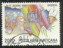 VATICANO VATIKAN VATICAN 1986 POSTA AEREA AIR MAIL VIAGGI DEL PAPA GIOVANNI PAOLO II POPE´S TRAVELS LIRE 2000 USATO USED - Airmail