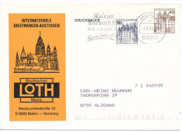 1986 Reclamebriefomslag "Briefmarken Loth" Type PZ1037+PZ913 Van Mainz Naar Alzenau Zie Scan(s) - Briefomslagen - Gebruikt