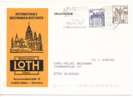 1985 Reclamebriefomslag "Briefmarken Loth" Type PZ1037+PZ913 Van Mainz Naar Alzenau Zie Scan(s) - Umschläge - Gebraucht
