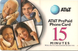 CARTE PREPAYEE-USA-AT&T-2000-15mn-PERSONNAGES TELEPHONANT-T BE-RARE - AT&T