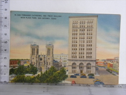 CPA USA - SAN FERNANDO Cathedral And Frost Building - Main Plaza Park. San Antonio - TEXAS - San Antonio