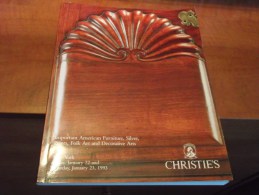 1993 CHRISTIE'S American Furniture CATALOGUE Silver AUCTION Prints FOLK ART Vente Argenté - Books On Collecting