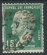 1923-26 FRANCIA USATO PASTEUR 15 F - EDF158 - 1922-26 Pasteur