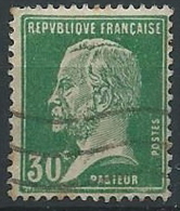 1923-26 FRANCIA USATO PASTEUR 30 CENT - EDF158-2 - 1922-26 Pasteur