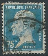 1923-26 FRANCIA USATO PASTEUR 75 CENT - EDF158 - 1922-26 Pasteur