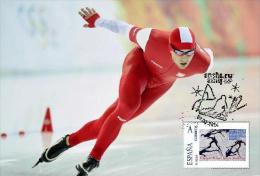 Spain 2014 - XXII Olimpics Winter Games Sochi 2014 Gold Medals Special Maxicard - Zbigniew Bródka - Winter 2014: Sochi