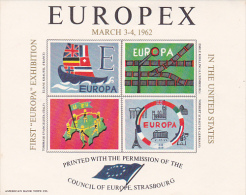 United States 1962 Europex Exhibitioin Mini Sheet MNH - Ganze Bögen