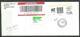 USA 2014 Registered Cover Military Reg Cancel Mansfield NY To ESTONIA Estland Estonie - 2011-...