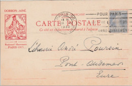 1930 - CARTE COMMERCIALE ILLUSTREE De La LIBRAIRIE DORBON-AINE à PARIS - Briefe U. Dokumente