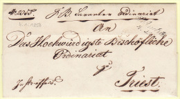 Austria Österreich Triest Trieste 1850 Incoming Mail Faltbrief Entire Letter Ex Offo From S. Andrä (j71) - ...-1850 Prefilatelia