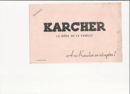 Buvard - B1372 - "KARCHER" - La Bière Familiale-Envoi Gratuit Pour La France - B