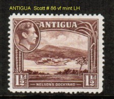 ANTIGUA    Scott  # 86* VF MINT LH - 1858-1960 Kolonie Van De Kroon