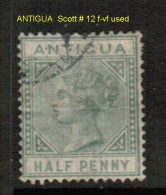 ANTIGUA    Scott  # 12 F-VF USED - 1858-1960 Colonia Britannica