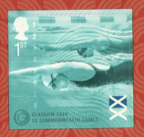 Great Britain 2014  Commonwealth Games  Swimming  Selfadhesive   Postfris/mnh/neuf - Ungebraucht